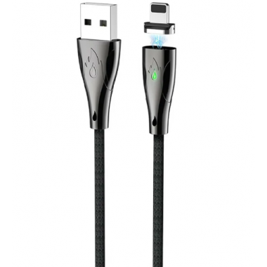 Кабель магнитный lightning чёрный 1.2 м Hoco U75